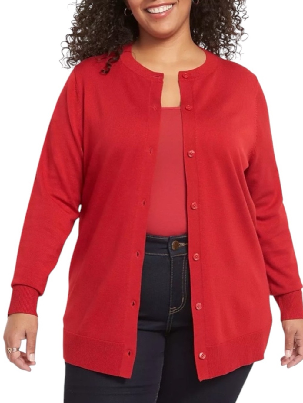 LANE BRYANT Venetian Red Button-Front Cardigan Sweater Size 18/20— HOLIDAYS!!!